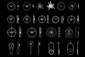 各种钟表CAD图库