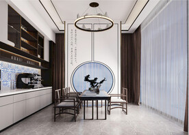 中式茶室效果图