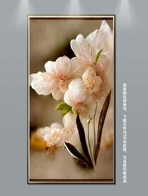 家和富贵立体抽象花卉玄关装饰画