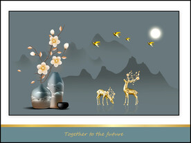 富贵平安餐厅晶瓷画