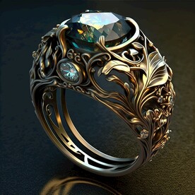 古老的宝石戒指