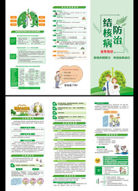 防治结核病肺结核日三折页