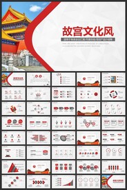 中国风古建筑故宫文化PPT模板