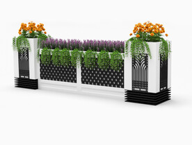 PVC洛洛克长条组合花箱