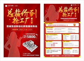 总裁价到品牌宣传主题传单物料