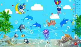 卡通海洋海底世界背景