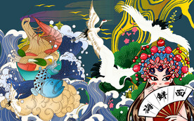 海鲜面背景墙