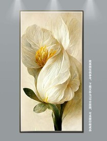 清新淡雅时尚梦幻花卉玄关装饰画