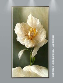 清新淡雅时尚梦幻花卉玄关装饰画