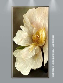 清新治愈系奶油风花卉玄关装饰画