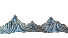 墨色山矢量装饰