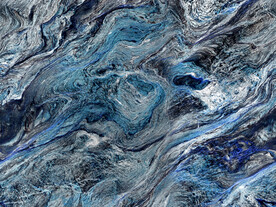 蓝色抽象奢石大气大理石纹石材