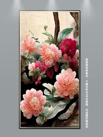 华丽高端复古风纯手绘花卉装饰画