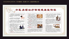 中医颈肩治疗保健健康宣传栏
