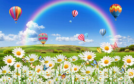 自然风景背景墙