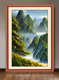 水彩山水晶瓷画