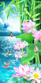 月光竹报平安玄关