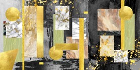 创意几何三联画