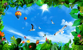 蓝天白云软膜天花吊顶