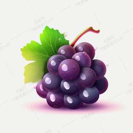 一串卡通葡萄