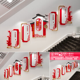 党史教育楼道文化墙