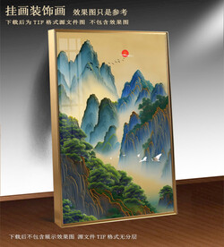 水彩山水晶瓷画