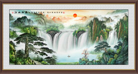 聚宝盆国画山水