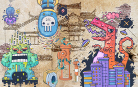 创意涂鸦背景墙