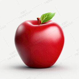 漂亮的手绘红苹果