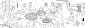 传统民俗浮雕墙
