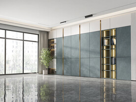 现代极简轻奢客厅背景墙