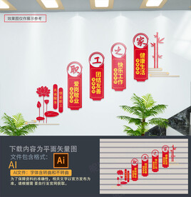 楼道职工之家文化墙