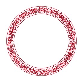 大象设计花纹红