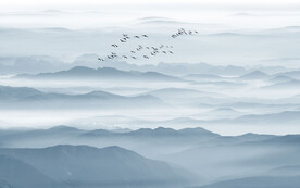 现代简约水墨画背景墙