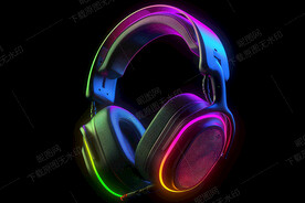 赛博朋克风耳机海报