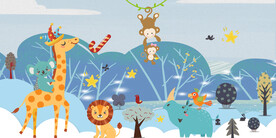 卡通儿童房清晰背景墙