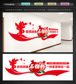 石榴籽精神文化墙