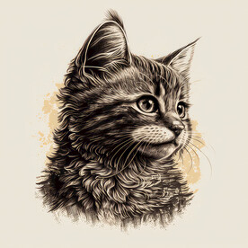 素描小猫