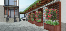 别墅庭院院子设计案例效果图