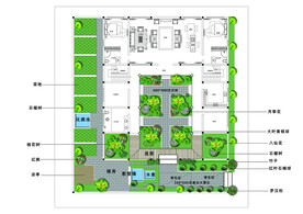 庭院院子彩色平面图设计案例