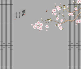 高清分层透明底推拉门打印图