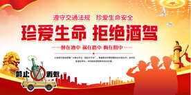 珍爱生命拒绝酒驾展板