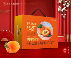 杏礼盒 黄杏包装