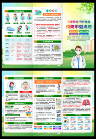 预防甲流三折页