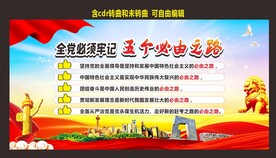 五个必由之路党建展板