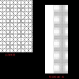 矢量极简平开门打印图