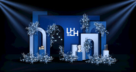 宝蓝色婚礼迎宾区