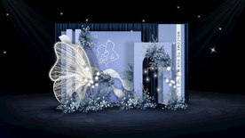 蓝色婚礼迎宾区