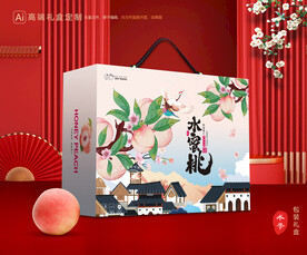 桃子包装 水蜜桃礼盒