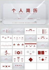 红色个人简历岗位竞聘PPT